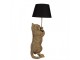 Zlatá stolní lampa Kočka s černým stínidlem - 31*24*62 cm Clayre & Eef