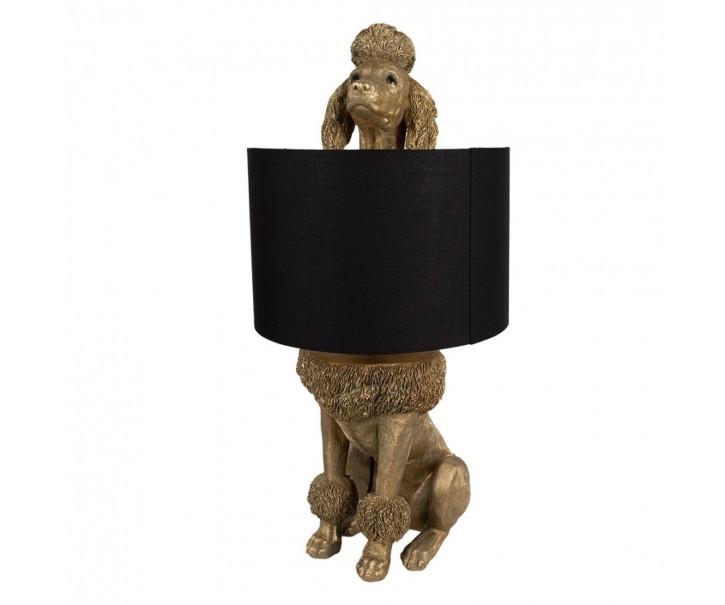 Zlatá stolní lampa Pudl - 30*28*57 cm Clayre & Eef