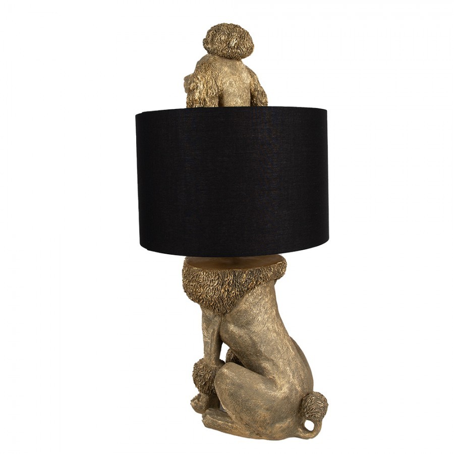 Zlatá stolní lampa Pudl - 30*28*57 cm Clayre & Eef Zlatá stolní lampa Pudl - 30*28*57 cm Clayre & Eef
