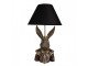 Zlatá stolní lampa Králík s černým stínidlem - Ø 37*61 cm Clayre & Eef