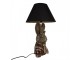 Zlatá stolní lampa Králík s černým stínidlem - Ø 37*61 cm Clayre & Eef