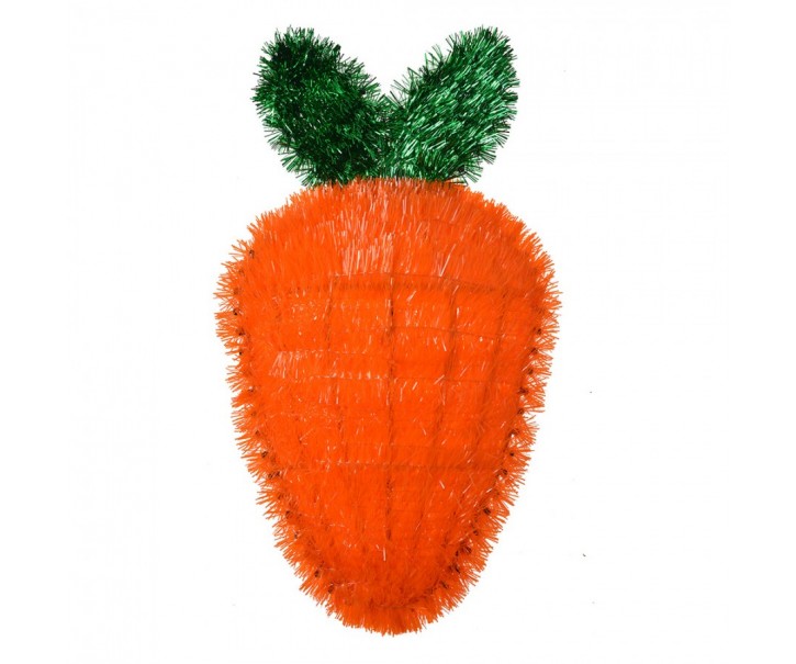 Oranžová nástěnná plastová dekorace mrkev - 20*3*37 cm Clayre & Eef