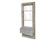 Krémová antik dřevěno-kovová nástěnná polička s háčky Old Shelf - 40*15*90 cm Chic Antique