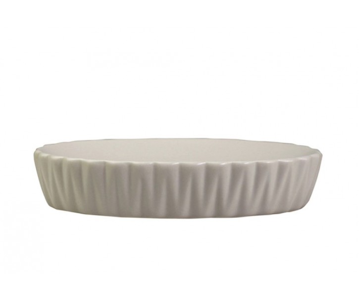 Latté porcelánová miska na mýdlo Diamond - 13*9*2.5 cm Chic Antique