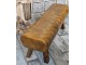 Hnědá kožená lavice v podobě gymnastické Cognac - 128*38*47 cm Clayre & Eef