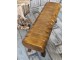 Hnědá kožená lavice v podobě gymnastické Cognac - 128*38*47 cm Clayre & Eef