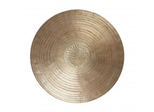 Zlatý antik kovový podnos Larre antique - Ø 57*5 cm
