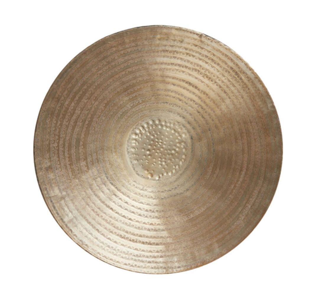 Zlatý antik kovový podnos Larre antique - Ø 57*5 cm