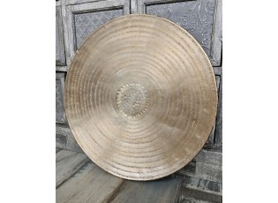 Zlatý antik kovový podnos Larre antique - Ø 57*5 cm
