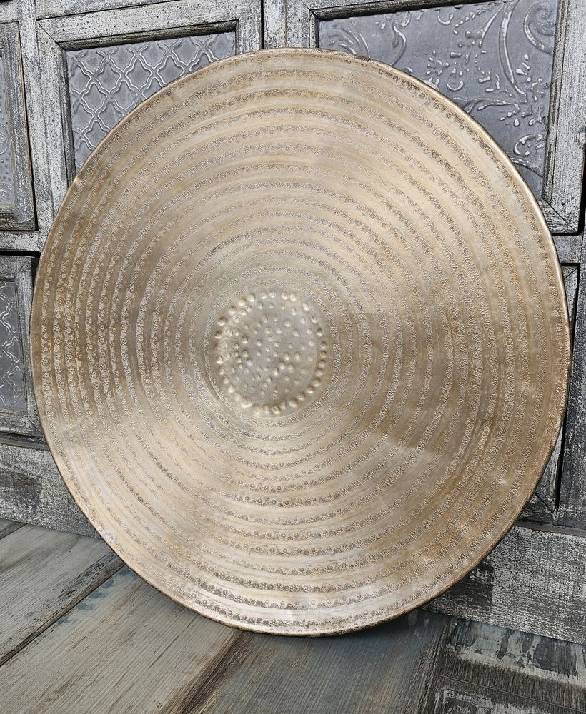 Zlatý antik kovový podnos Larre antique - Ø 57*5 cm Light & Living Zlatý antik kovový podnos Larre antique - Ø 57*5 cm Light & Living