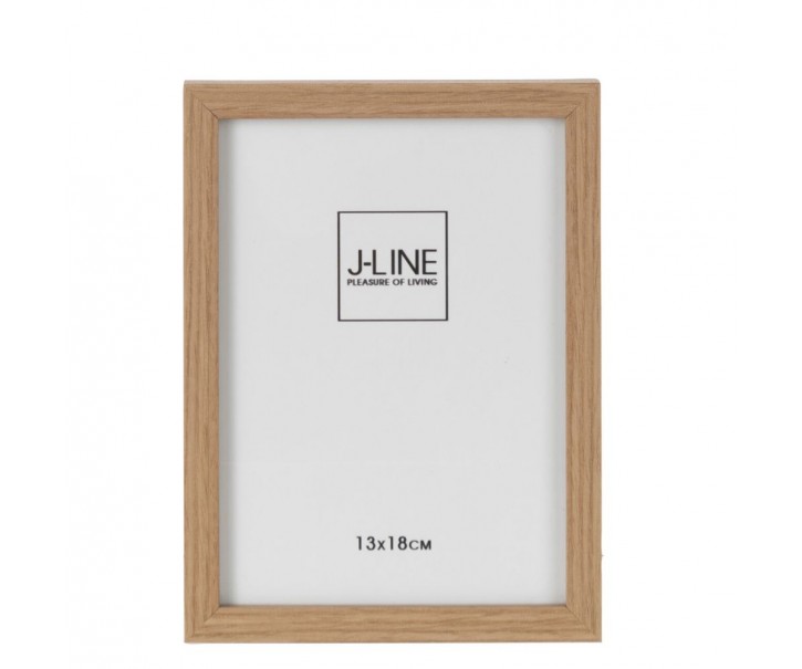 Hnědý dřevěný fotorámeček Ninna M - 15*1,5*20 cm / 13*18 cm J-Line by Jolipa