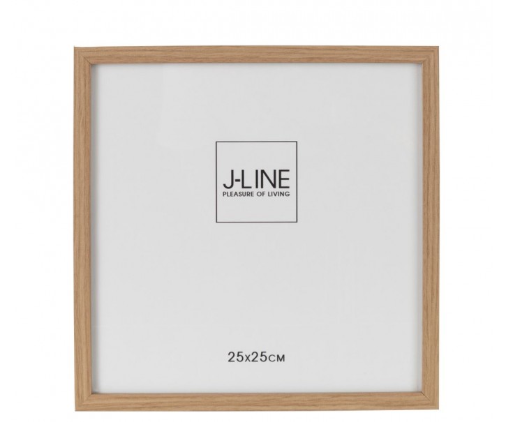 Hnědý dřevěný fotorámeček Ninna XL - 27*1,5*27 cm / 25*25 cm J-Line by Jolipa
