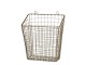 Mosazný antik kovový košík Fil de fer Basket - 28*16*33 cm Chic Antique