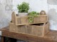 2ks hnědý antik dřevěný box / podnos s uchy Unit - 48*28*18/ 43*23*15 cm Chic Antique
