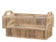 2ks hnědý antik dřevěný box / podnos s uchy Unit - 48*28*18/ 43*23*15 cm Chic Antique