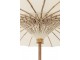 Béžový slunečník s dřevěnou tyčí Lorie Wood - ∅ 200*260 cm J-Line by Jolipa