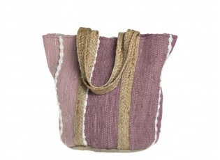 Malinová plážová jutová taška Beach Bag - 40*30*60 cm