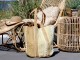 Béžovo-hnědá plážová jutová taška Beach Bag - 40*30*60 cm Chic Antique