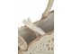 Plážová taška z mořské trávy s kytičkovou krajkou Beach Bag Lace - 59*16*30 cm J-Line by Jolipa