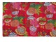 Veliká červená bavlněná plážová deka s květy a prošíváním Beach Plaid - 270*220*0,5 cm J-Line by Jolipa