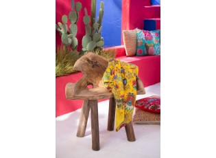 Veliká žlutá bavlněná plážová deka s prošíváním Beach Plaid - 270*220*0,5 cm