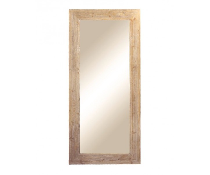 Přírodní antik nástěnné zrcadlo z recyklovaného dřeva Cilla - 95*5*210 cm Chic Antique