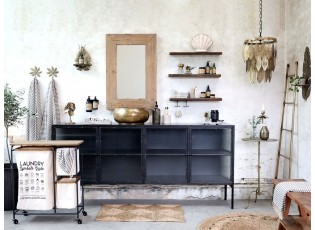 Přírodní antik nástěnné zrcadlo z recyklovaného dřeva Cilla - 60*5*90 cm