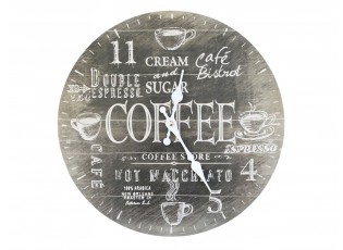 Mocca nástěnné hodiny Coffee – 34*3cm/ 1*AA