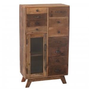 Dřevěná vintage komoda Retro - 62*30*110cm