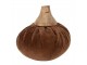 Hnědá textilní dekorace dýně Pumpkin S - Ø 9*8 cm Clayre & Eef