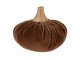 Hnědá textilní dekorace dýně Pumpkin M - Ø 12*10 cm Clayre & Eef