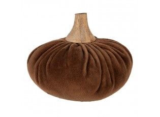 Hnědá textilní dekorace dýně Pumpkin M - Ø 12*10 cm