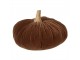 Hnědá textilní dekorace dýně Pumpkin XXL - Ø 25*16 cm Clayre & Eef