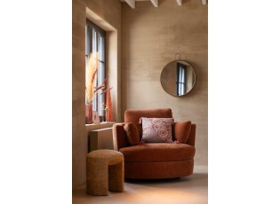 Červenooranžové relaxační křeslo Swivel - 100*109*89cm
