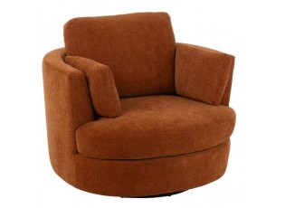 Červenooranžové relaxační křeslo Swivel - 100*109*89cm