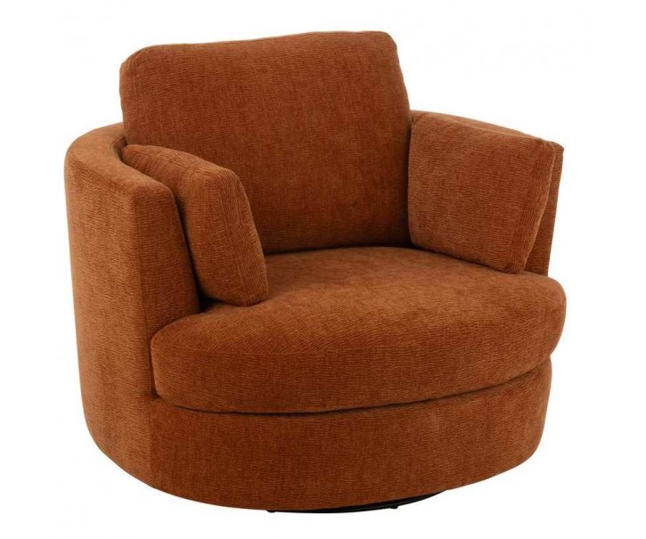 Červenooranžové relaxační křeslo Swivel - 100*109*89cm J-Line by Jolipa