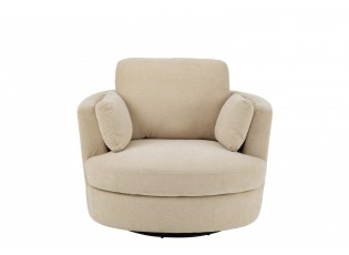 Béžové relaxační křeslo Swivel - 100*109*89cm