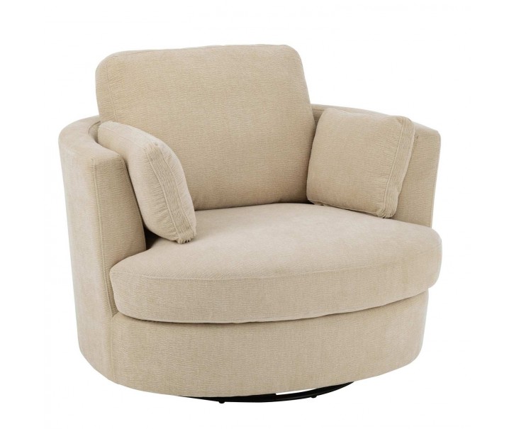 Béžové relaxační křeslo Swivel - 100*109*89cm J-Line by Jolipa
