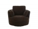 Tmavě hnědé relaxační křeslo Swivel - 100*109*89cm J-Line by Jolipa