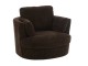 Tmavě hnědé relaxační křeslo Swivel - 100*109*89cm J-Line by Jolipa