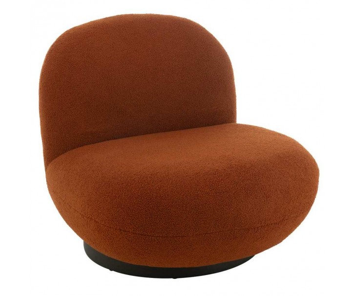 Oranžovozrzavé křeslo Lounge Snow Poplar - 95*81*71cm J-Line by Jolipa
