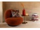 Oranžovozrzavé křeslo Lounge Snow Poplar - 95*81*71cm J-Line by Jolipa