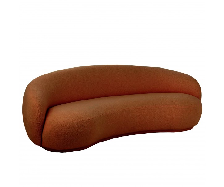 Oranžovozrzavá velká sofa Lounge Snow Poplar - 234*116*73cm J-Line by Jolipa