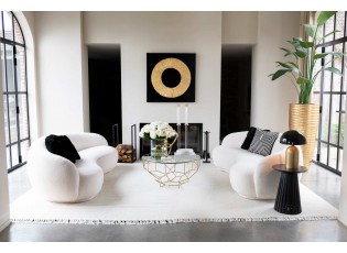 Bílá velká sofa Lounge Snow Poplar - 234*116*73cm