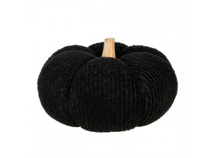 Černá textilní dekorace dýně Pumpkin XXL - Ø 25*16 cm