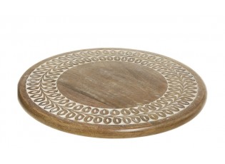 Dřevěný servírovací otočný podnos Tapas Tours Tray - Ø 40*7 cm