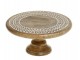Dřevěný servírovací podnos na noze na dort Tours Tray - Ø 30*14 cm Chic Antique