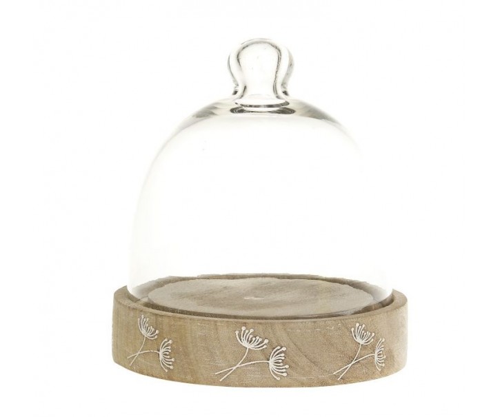 Dřevěný servírovací podnos s poklopem Tours Tray - Ø 14*16 cm Chic Antique