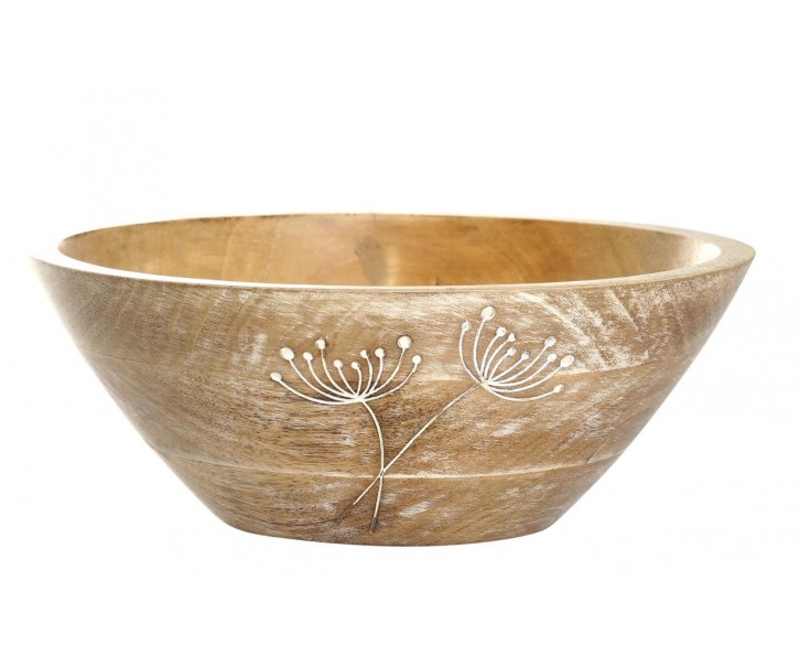 Dřevěná servírovací miska z mangového dřeva Tours Bowl - Ø 25*9 cm Chic Antique