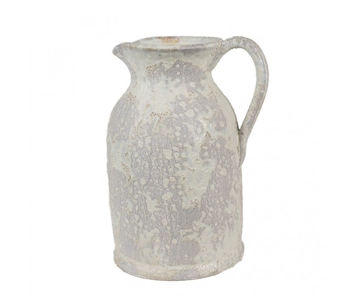 Dekorativní béžový antik terakotový džbán Teracci - 16*13*21 cm Clayre & Eef
